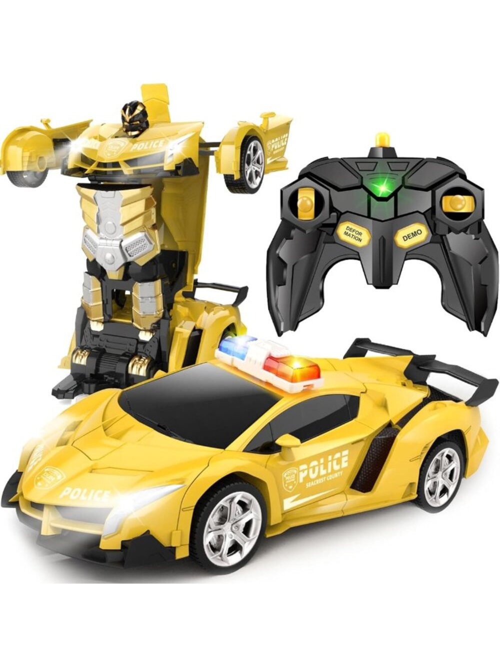Transforming Remote Control Car - 360° Drift, One-Button Action, Gift for Kids
